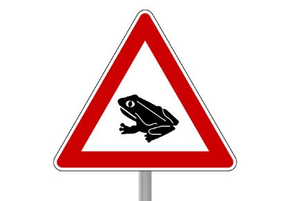 Schild Frosch